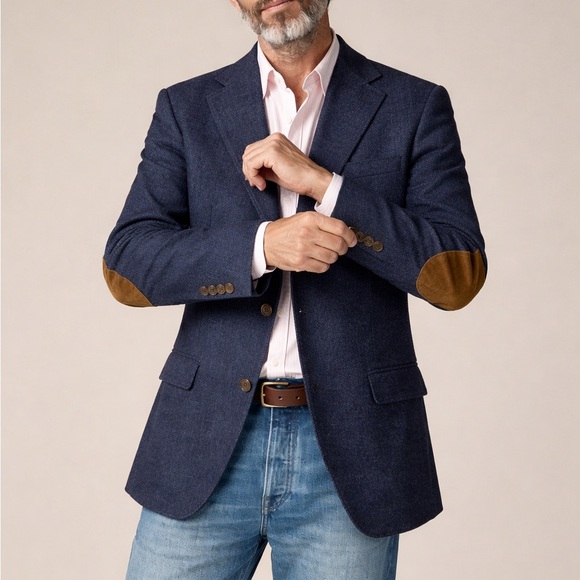 J. Crew Other - J Crew Wool Ultrasuede Patch Elbow Two Button Blazer